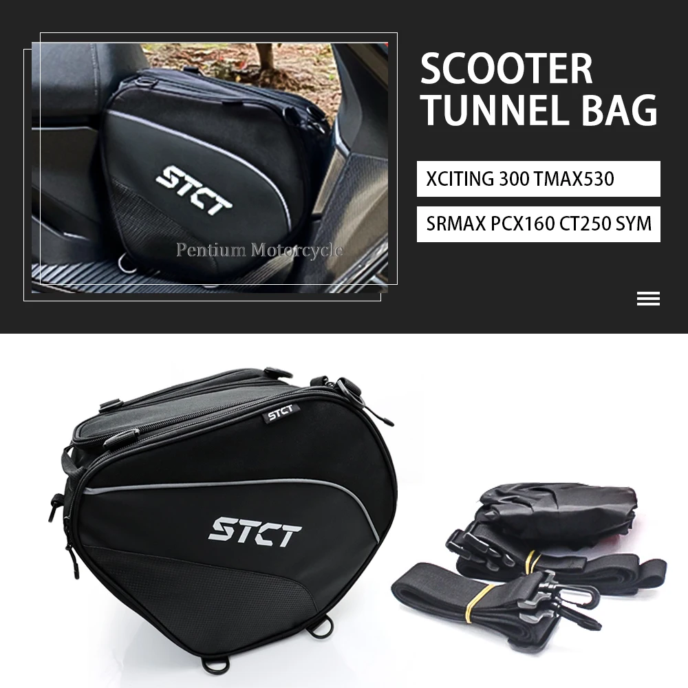 Motorcycle Scooter Tunnel Bag For Aprilia SRMAX PCX160 CT250 XCITING 300 TMAX530 Passenger Saddle Seat Bags Waterproof