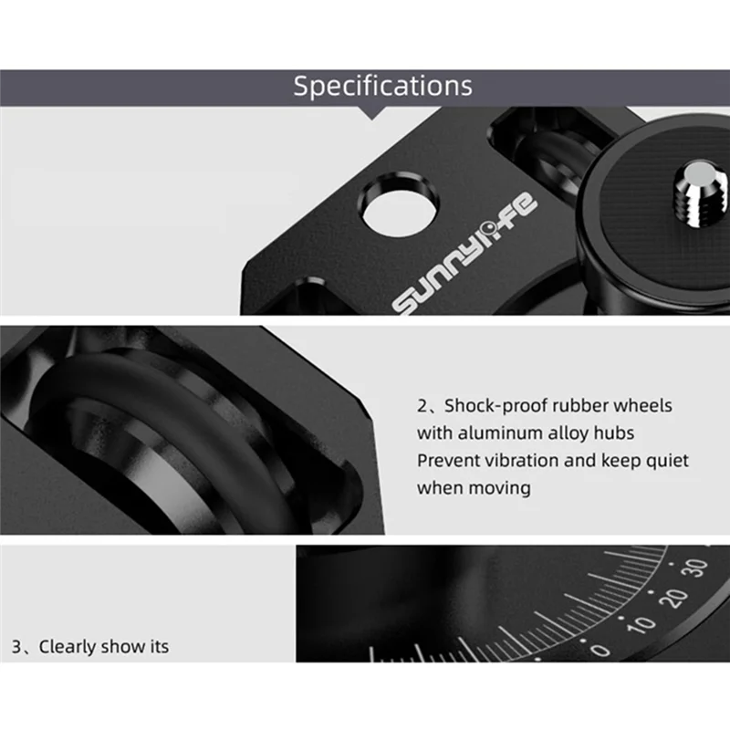 SUNNYLIFE Parts Accessories For ACTION3/Gopro11/Insta360 X3 Panoramic Stabilization Photography Multifunction Trolley Bracket-N3