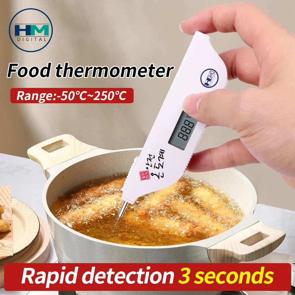 Electronic Thermometer LCD Digital Display Scalable Probe Kitchen Food Temperature Tester Portable Water Milk Thermometer