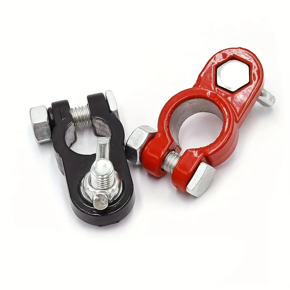 Battery Terminals Red Black Large Positive Negative Cable Terminal Clamps Connectors for Trucks Cars Motorcycles
