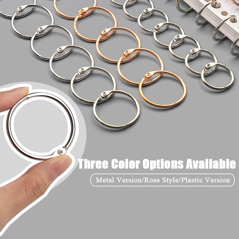 Loose Leaf Ring Iron Ring Buckle Binding Ring Coil Ring Iron Ring Book Ring Loose Leaf Ring Card Word Card Plastic Punching Mach