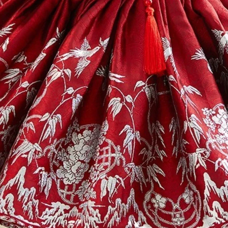 2025 Chinese Style Red Dress Baby Girl 1st Birthday Tang Zhuazhou Princess Gown First Year Party Celebration Baptism - view 6