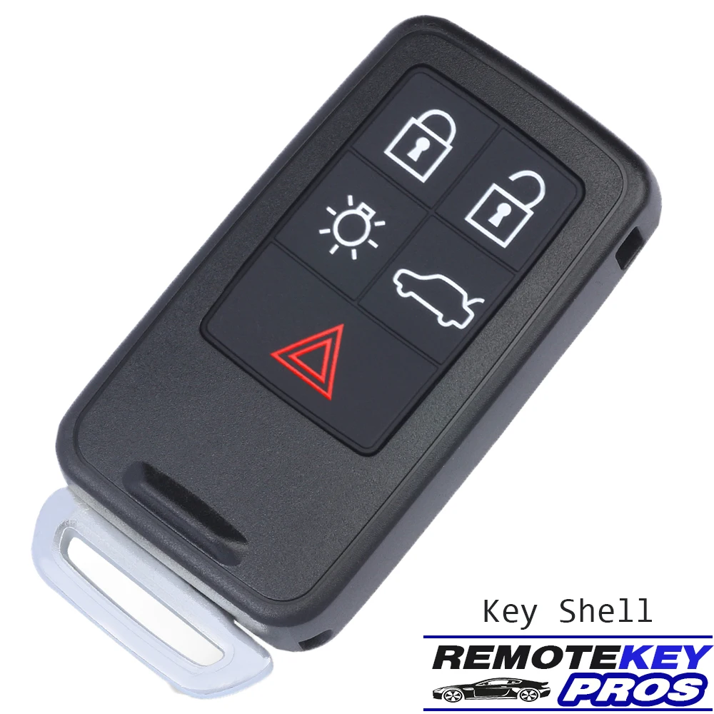 DIYKEY 5 Button / 6 Button Remote Key Case Smart Car Key Shell Fob Uncut Key Blade for Volvo XC60 XC70 S60 V60 V70 KR55WK49266