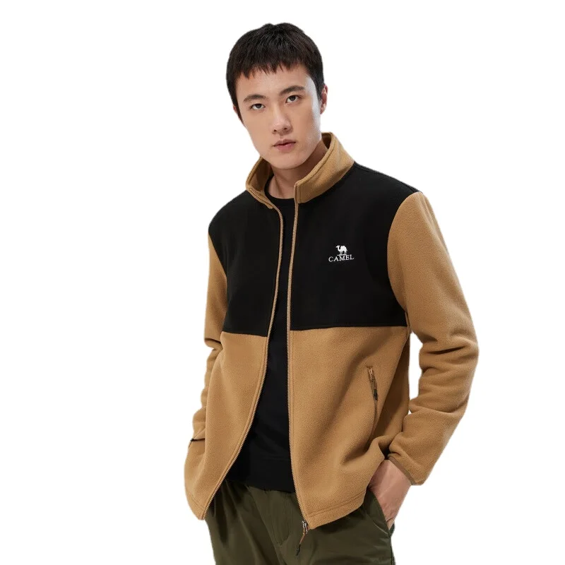 GOLDEN CAMEL Outdoor Fleece Jackets Windproof Warm Men\'s Winter Jackets Inner Bile Fleece Cardigan Jacket for Women Coats