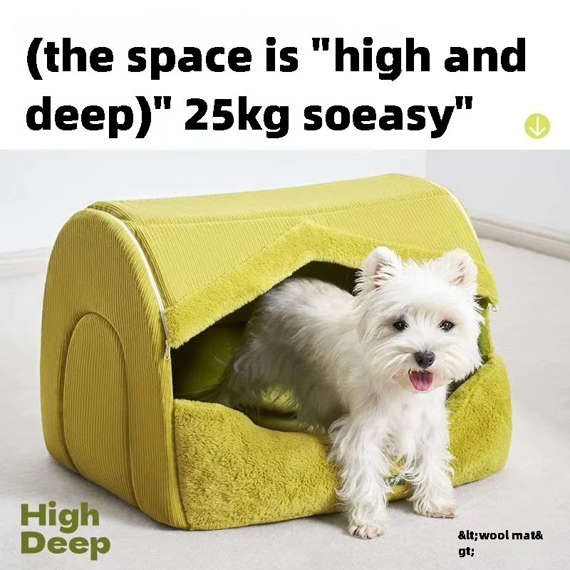 Plush Hooded Pet Bed Round Fluffy Soft Cat Bed Pet Cushion Warm Cat Dog 2 in 1 Sleeping Nest Cave for Small Dogs