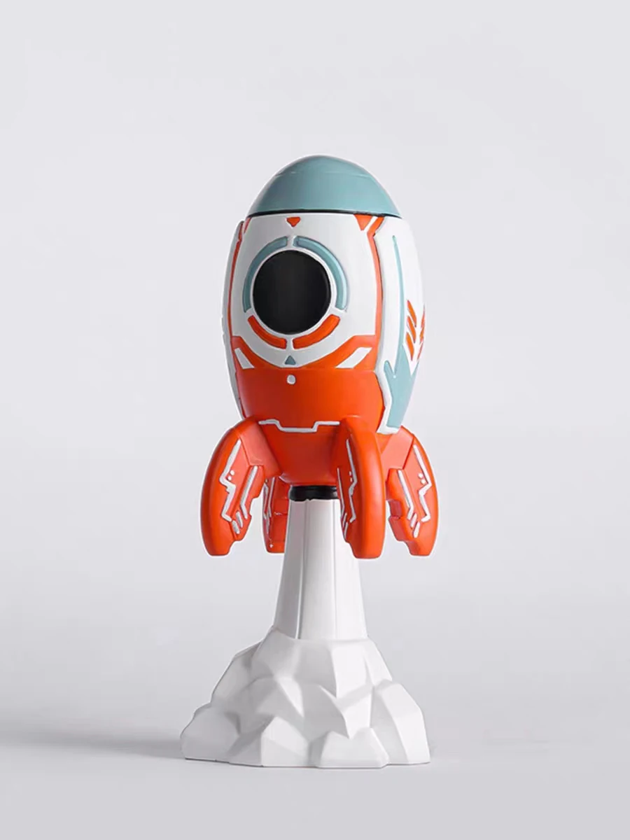 Home Decoration Simulated Rocket Sculpture Modern Simple Rocket Resin Decor Model Luxury Living Room Desktop Accessories Gifts