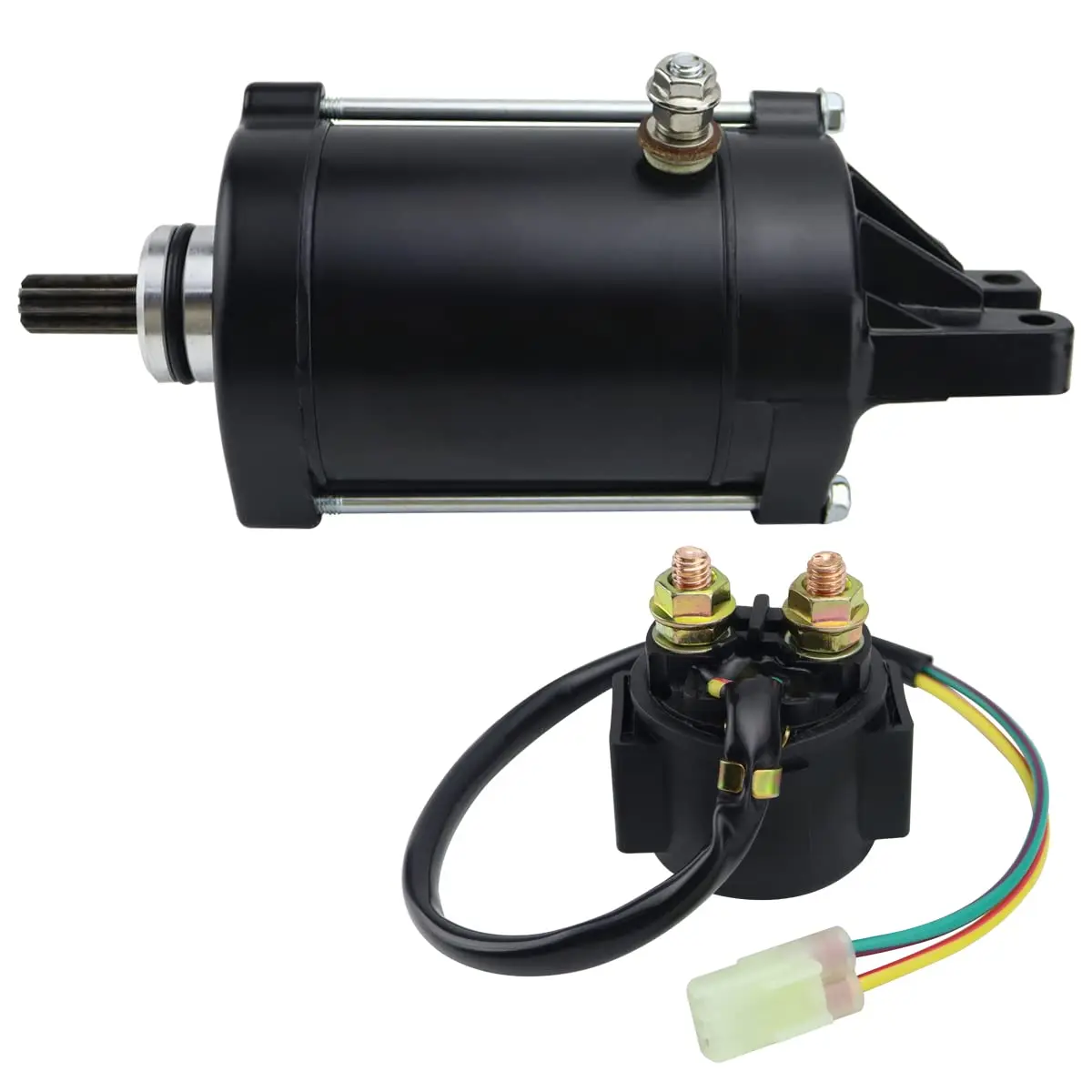 

Starter & Relay for Honda Rincon 650 2003-2005| Rincon 680 2006-2019| Pioneer 700 2014-2019, 31200-HN8-003 31200-HN8-000 18667