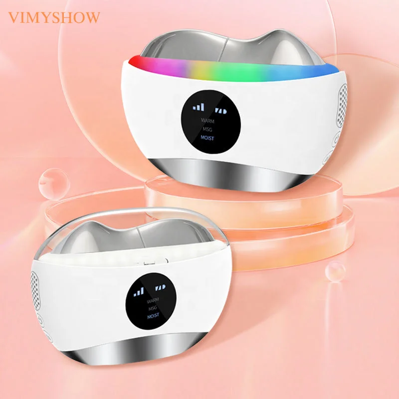 7 Colors Gua Sha Massager Face Neck Sculptor Portable Metal Facial Skincare Tool for Skin Firm Jawline Contour Serum Absorption