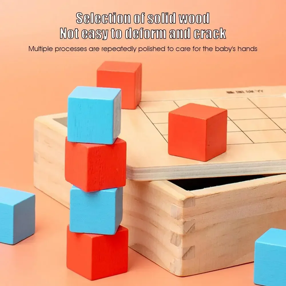 Montessori  Wooden ToysTool Kit Mirror Puzzle Matching Three View Teaching Aids Train Logical Thinking Kids