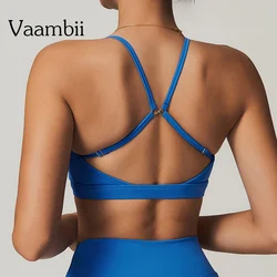 Oddychające biustonosze Cross Backless Fitness Top Push Up Sport Bra Gym Wear Woman Gym Crop Top Brassiere Yoga Top Bielizna sportowa