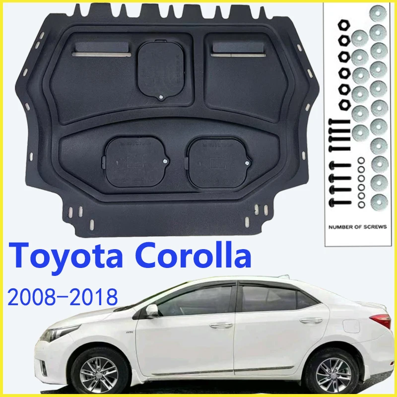 For Toyota Corolla 2008-2018 Black Under Engine Guard Plate Splash Shield Mud Fender Cover Mudguard Protector