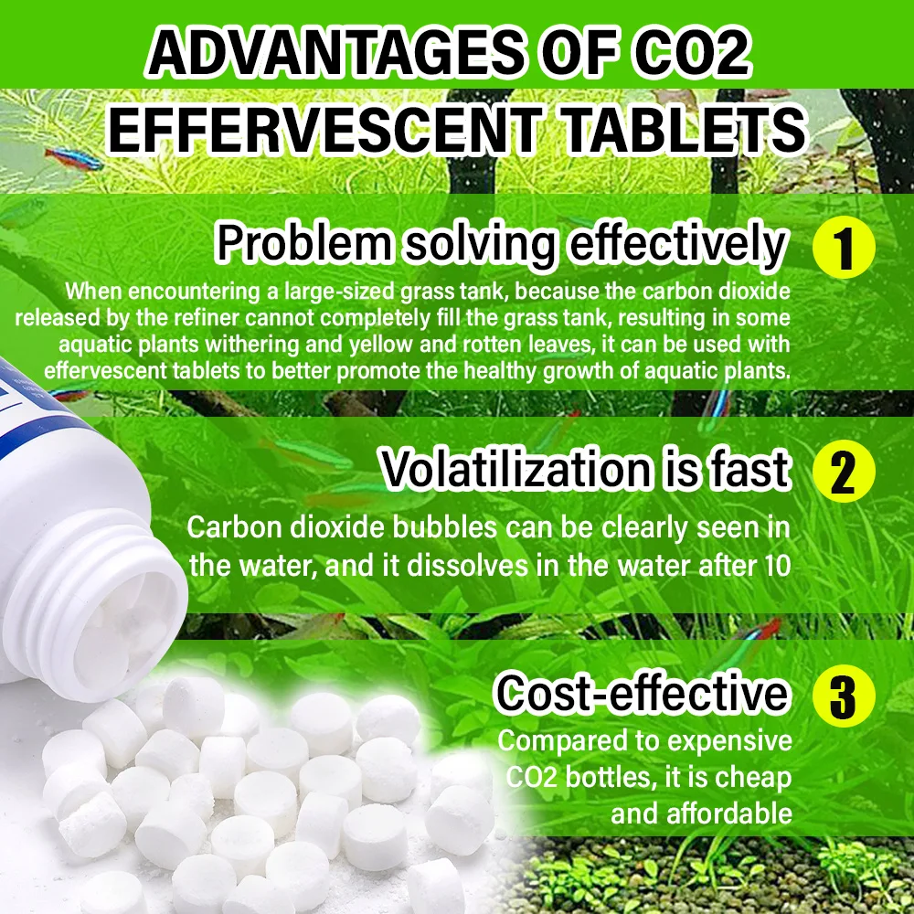60個入りCO2タブレット 水草水槽用 水生葉浮草植物 CO - Aquarium Plant Vitamins のレビューと価格