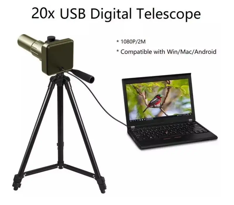 20X Zoom USB Telescope For Android PC CMOS Borescope Inspection Digital Microscope Handheld Endoscope Camera