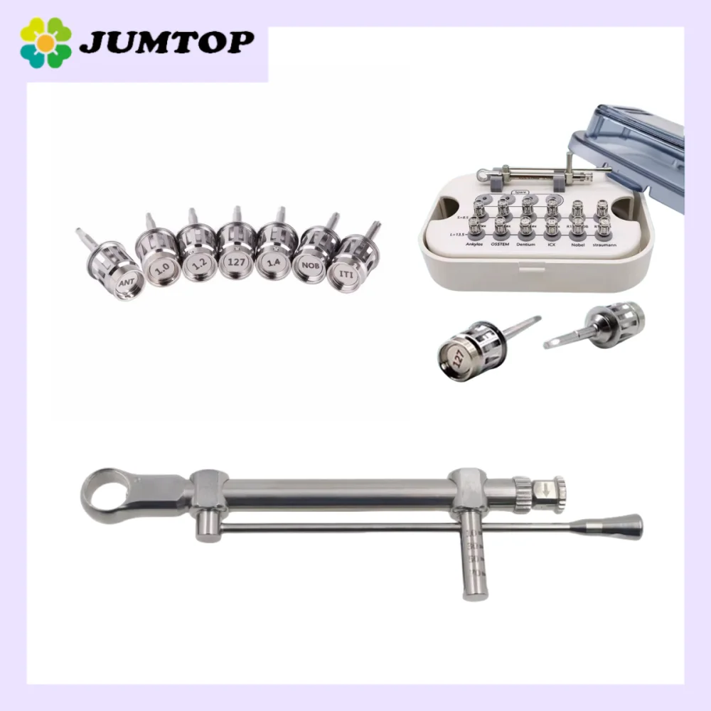 

Dental Implant Torque Wrench Kit - 10-70NCM Ratchet Screwdriver with Drivers Set (Dentist Implantology Equipment)