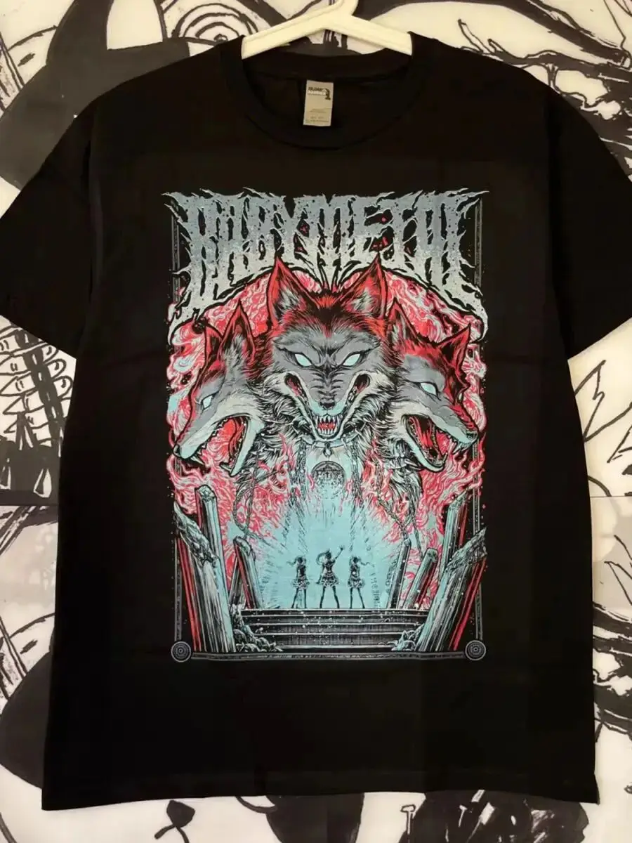 Camiseta gótica de Rock Harajuku, camiseta de banda japonesa Babymetal, banda de Rock de Hip-hop, pantalón corto informal de manga Y2k, camisetas estéticas Unisex