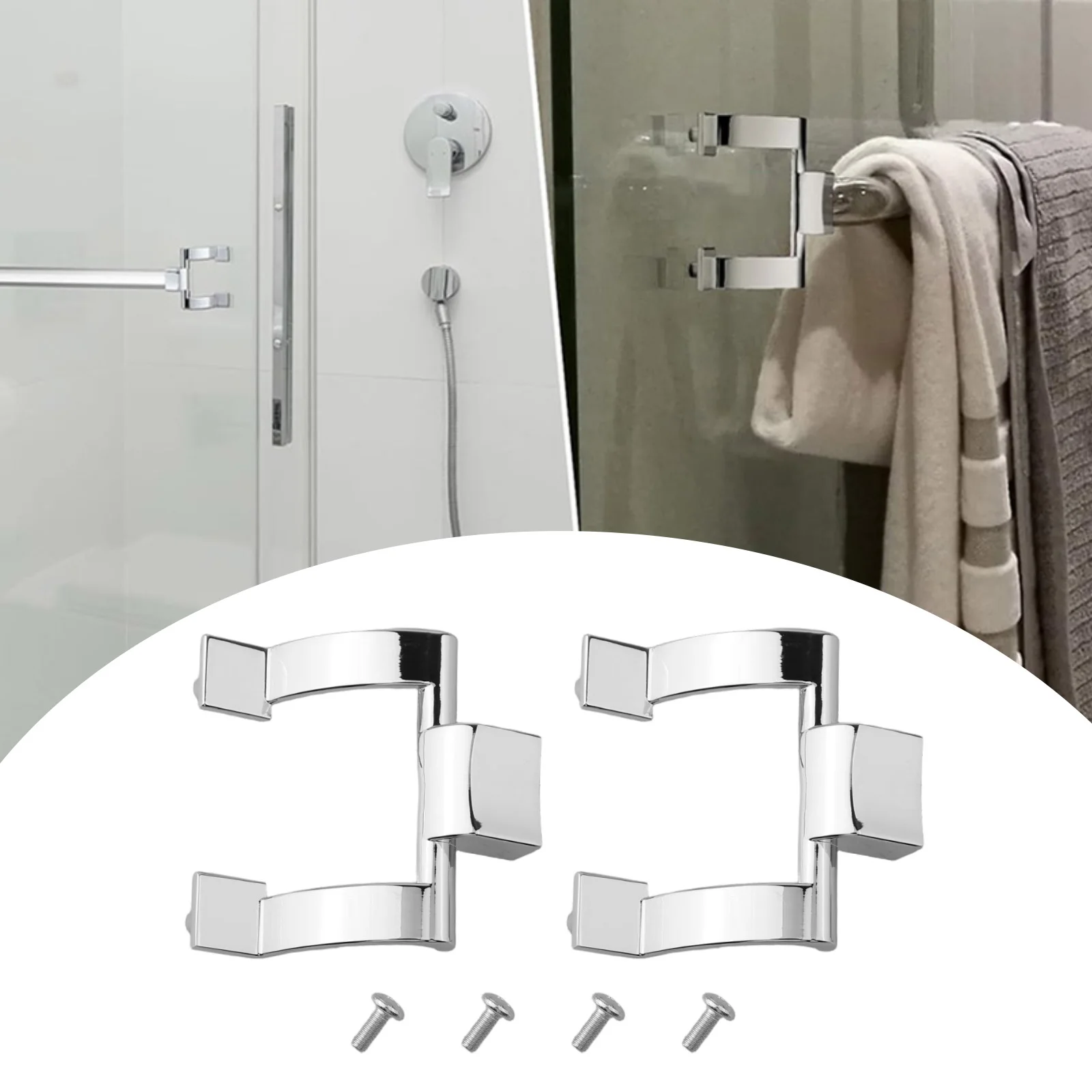 Towel Bar Support System Compatible with Various Showers Zinc Alloy Material Offers Long Lasting Performance and Safety
