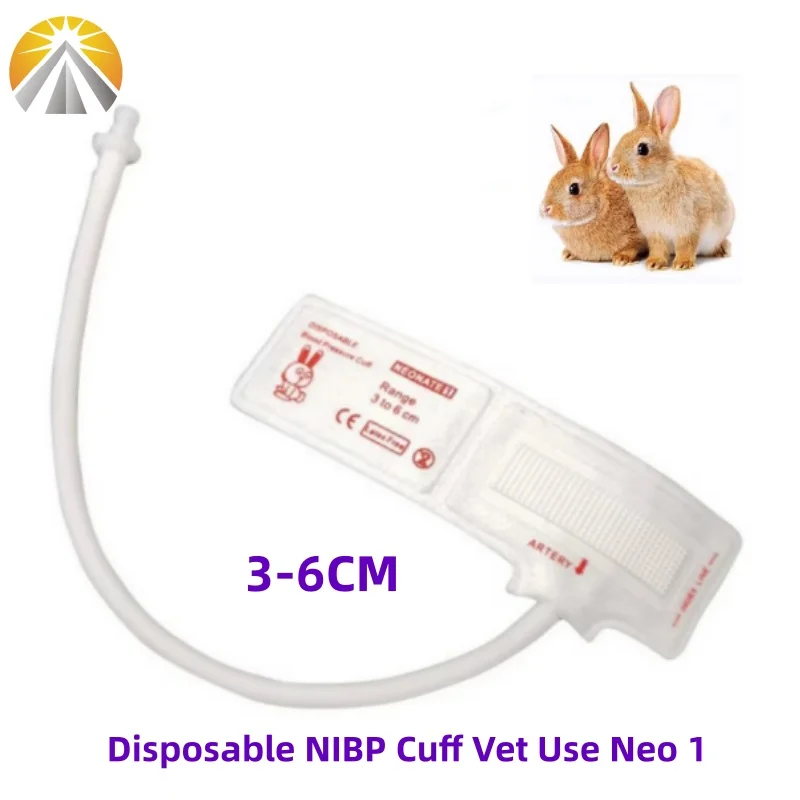 Disposable Vet NIBP Pressure Cuff For Veterinary Animal Use Pet Patient Monitor Different Sizes Single Hose with Connectors