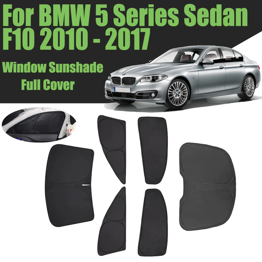 Custom Car Window Sunshade For BMW 5 Series Sedan F10 2010 - 2017 Full Cover Privacy Blind Curtain Front Windshield 2012 2013