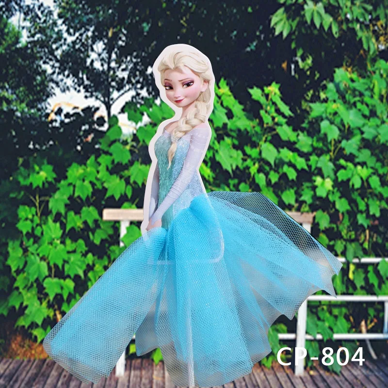 Disney Princess Cake Decoration Frozen Elsa Anna Princess Cake Cupcake Toppers Baby Shower forniture di compleanno decorazioni per torte per feste