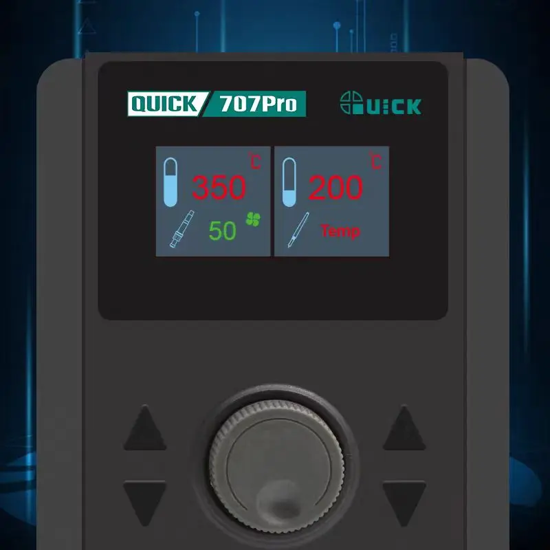 QUICK 707 Pro Digital Screen Display Adjustable Temperature 800W Hot Air Gun Soldering Iron Repair Tool