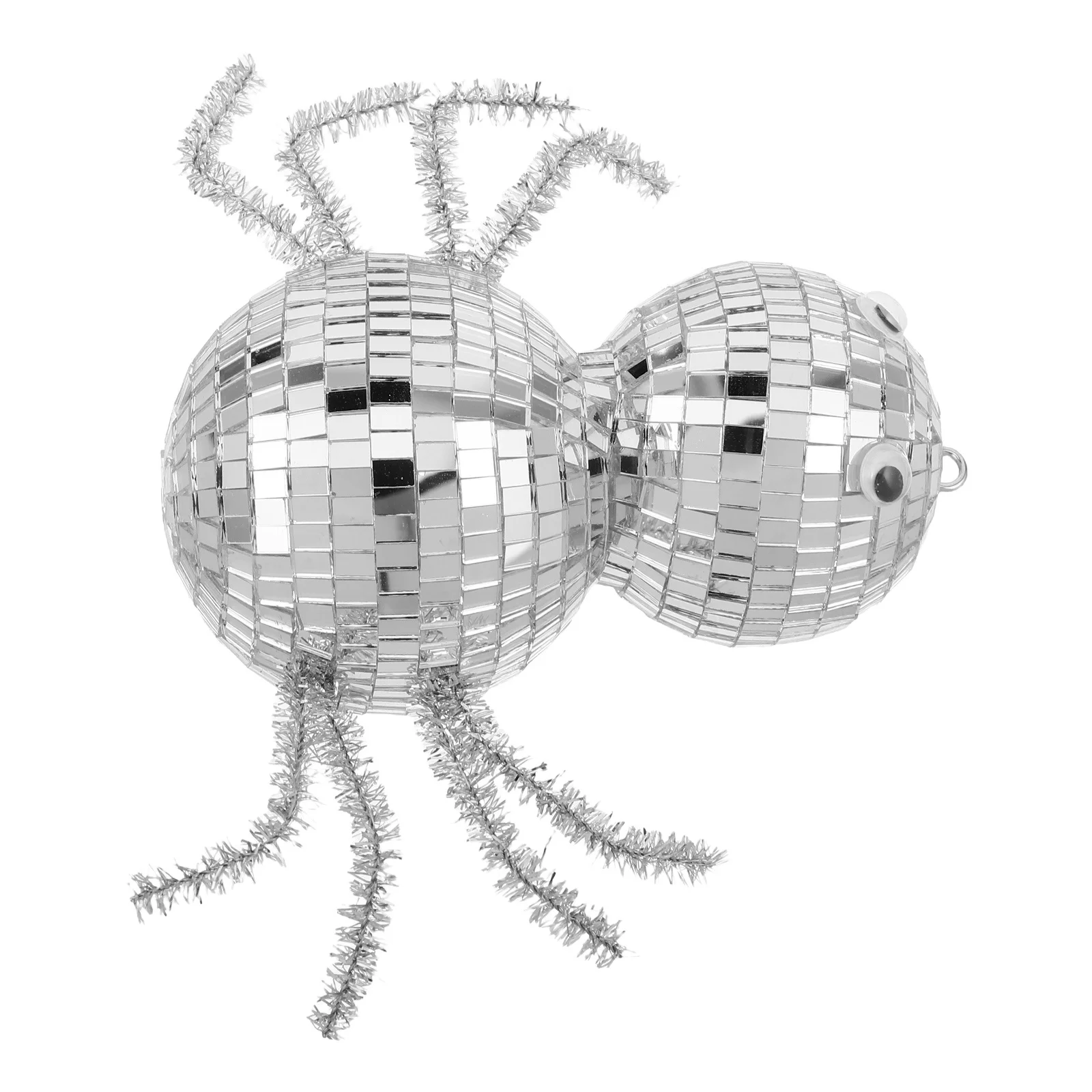 

Halloween Disco Spider Ornament Mirror Surface Spider Disco Ball Glitter Feet Haunted Theme Party Decoration Spooky Decor