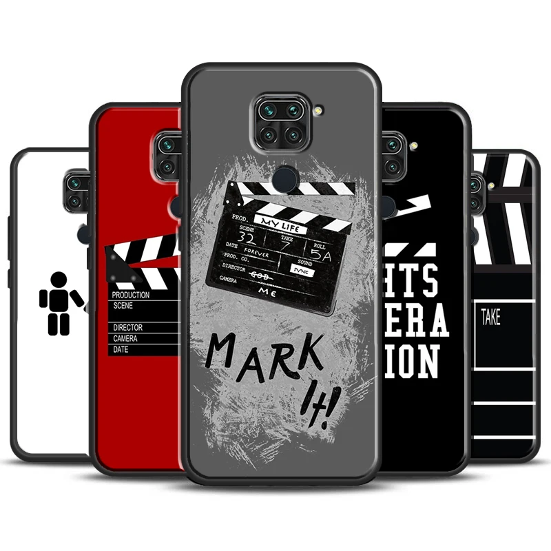 Film Movie maker Clapperboard Take Phone Case For Xiaomi Redmi Note 11 10 8 9 Pro 8T 9S 10S Coque For Redmi 10 9 9C 9A 9T