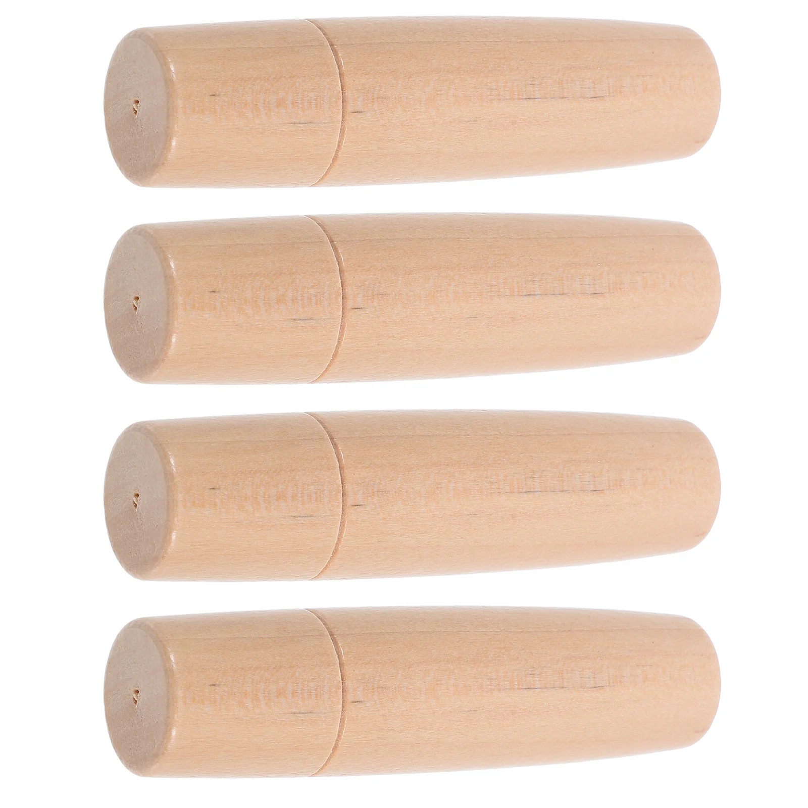 

4pcs Varnished BBQ Brush Handle Replacement Wooden Handle Barbecue Varnished Brush Handle Wooden Handle Testing Brush Handle Rep