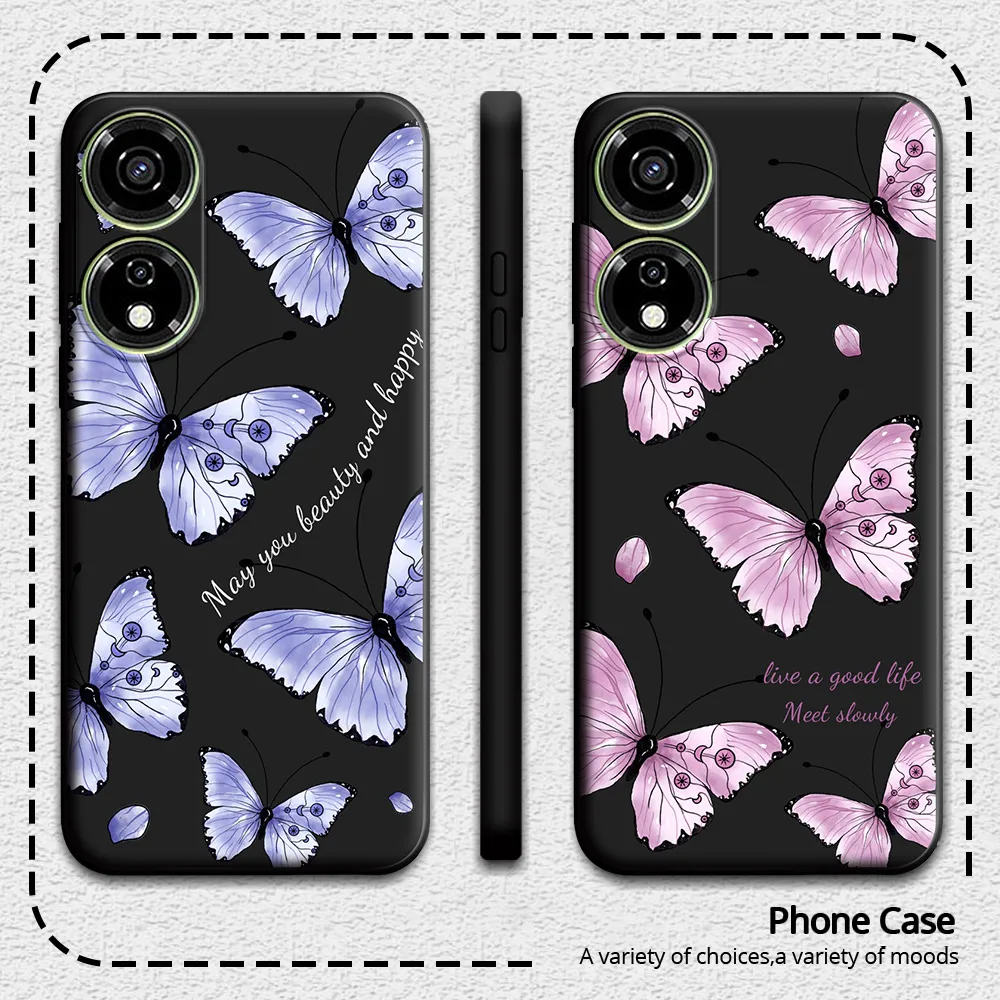 For Itel Power 55 5G / S24 Case Floral Soft Silicone Couple Butterfly Phone Case For Itel S24 New Design Back Cover Fundas