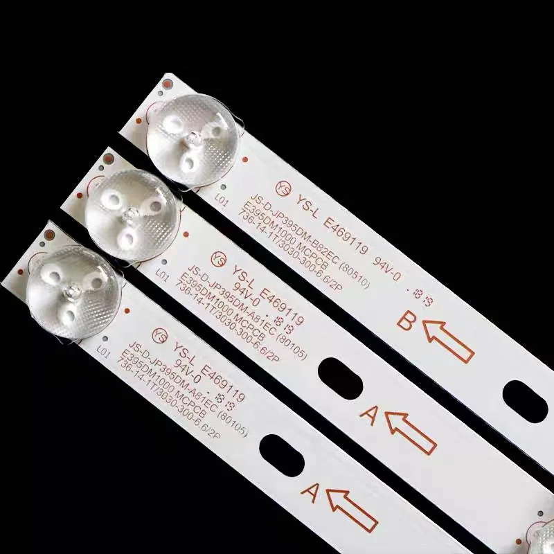 LED strip JS-D-JP395DM-A81EC JS-D-JP395DM-B82EC(80105) E395DM1000 MCPCB D40-M30 40BF400 100%new 8LED 734MM