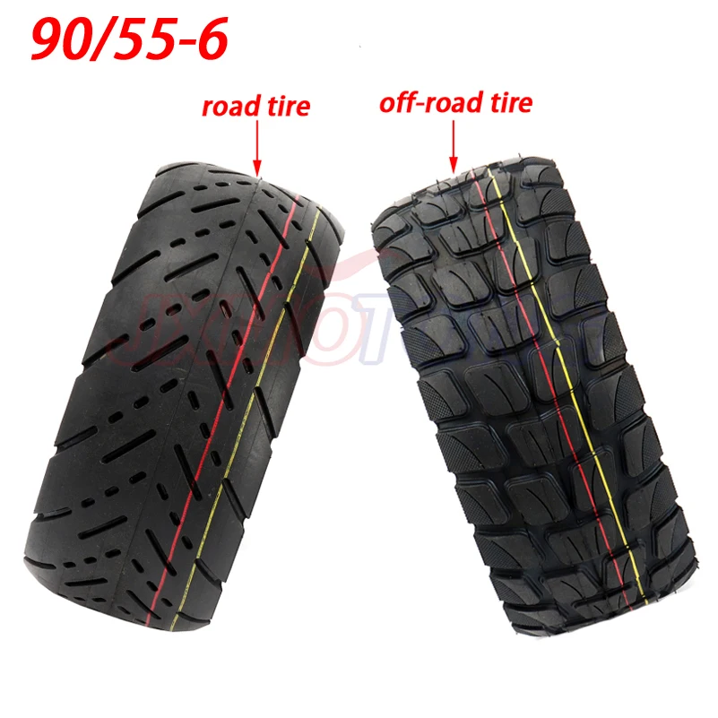 

TUOVT 90/55-6 Tubeless Tyre Thickened Off-road and Road Tire Vacuum Tire for Electric Scooter Accessories