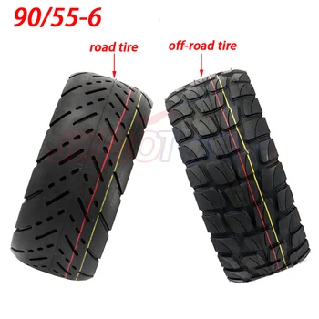 TUOVT 90/55-6 tubeless tire thickened Off-road and road tire vacuum tire for electric Scooter accessories