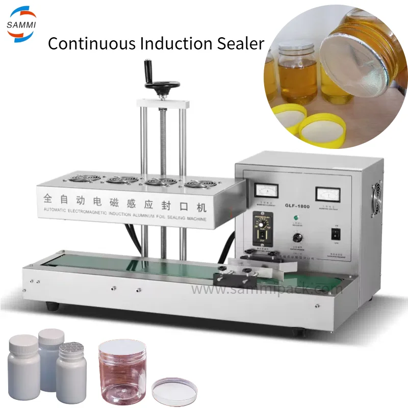 

New Continuous Electromagnetic Induction Aluminum Foil Automatic Bottle Sealing Machine Fully Plastic Glass Bottle Cap Sealer