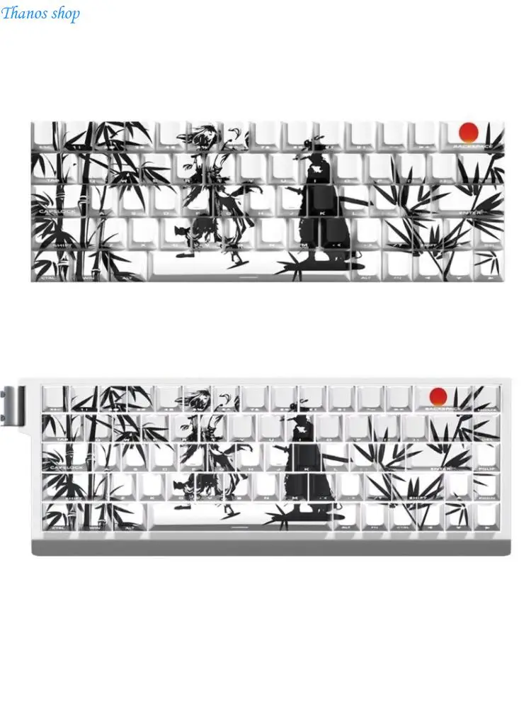 64/74Pcs Wuxia Keycaps Original Profile Side Print Backlit Dye-Sub Keycap X37A
