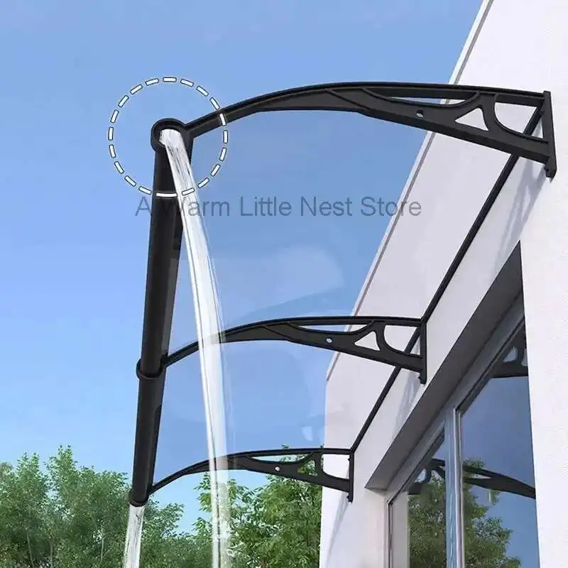 

Household Aluminum Alloy Awnings for Door Modern Rainproof Sunscreen Design Awning Creative Simple Outdoor Decor for Courtyard