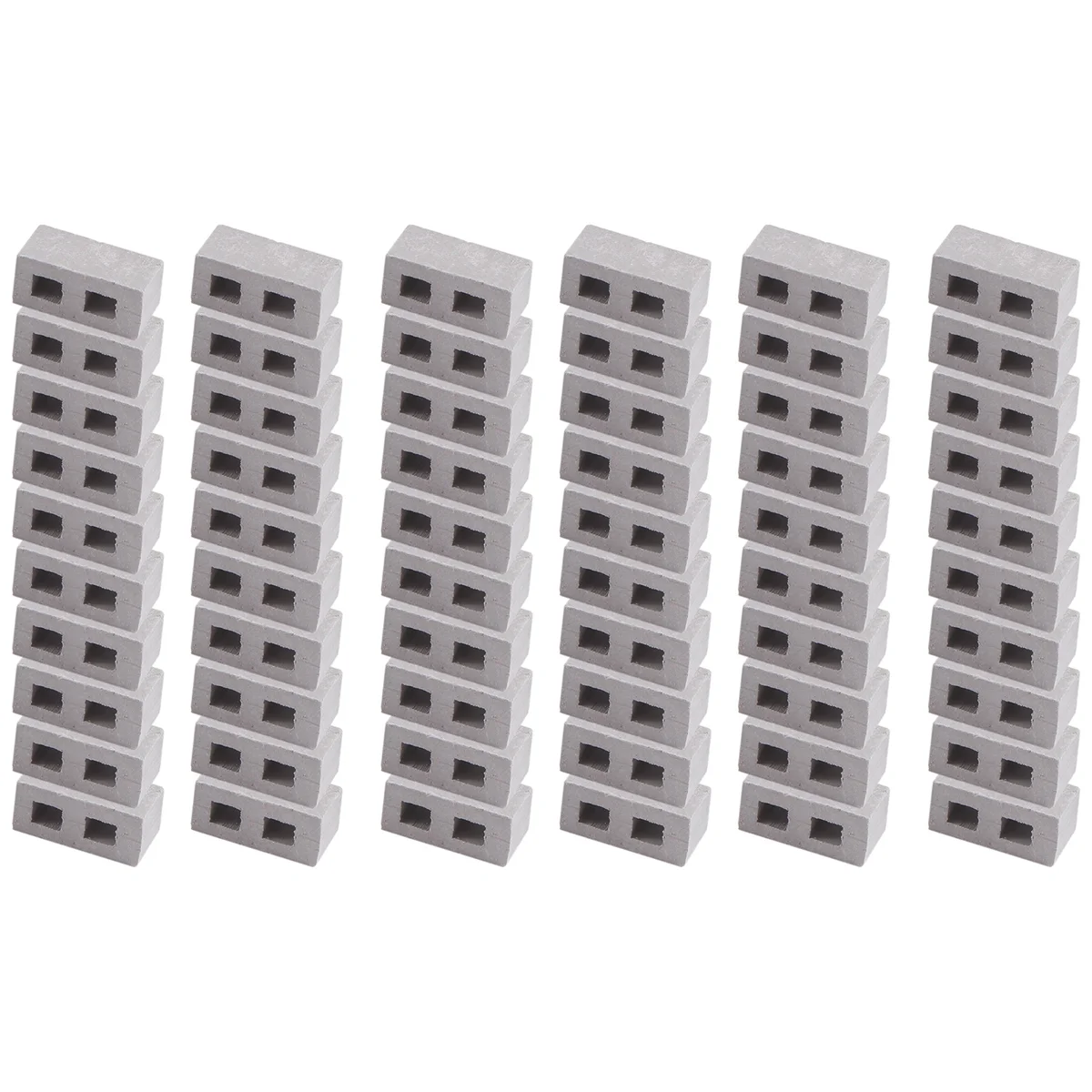 60 Packs Cinder Blocks 1/12 Scale Mini Bricks Concrete Miniature Bricks Tiny Landscaping Dollhouse Accessories