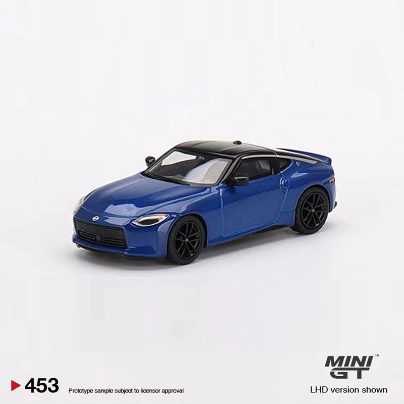 

MINIGT 1:64 Model Car Niss Z Performance 2023 Alloy Vehicle # 453 LHD Seiran Blue