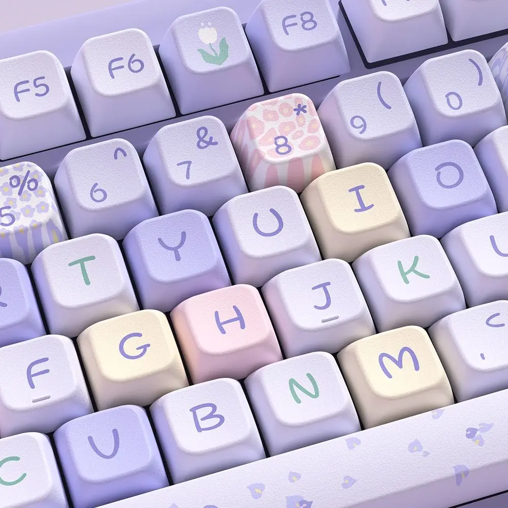 Flower Girl – capuchon de clavier mécanique MDA/hauteur originale, adapté à RK R87 VGN N75 Tarantula F99