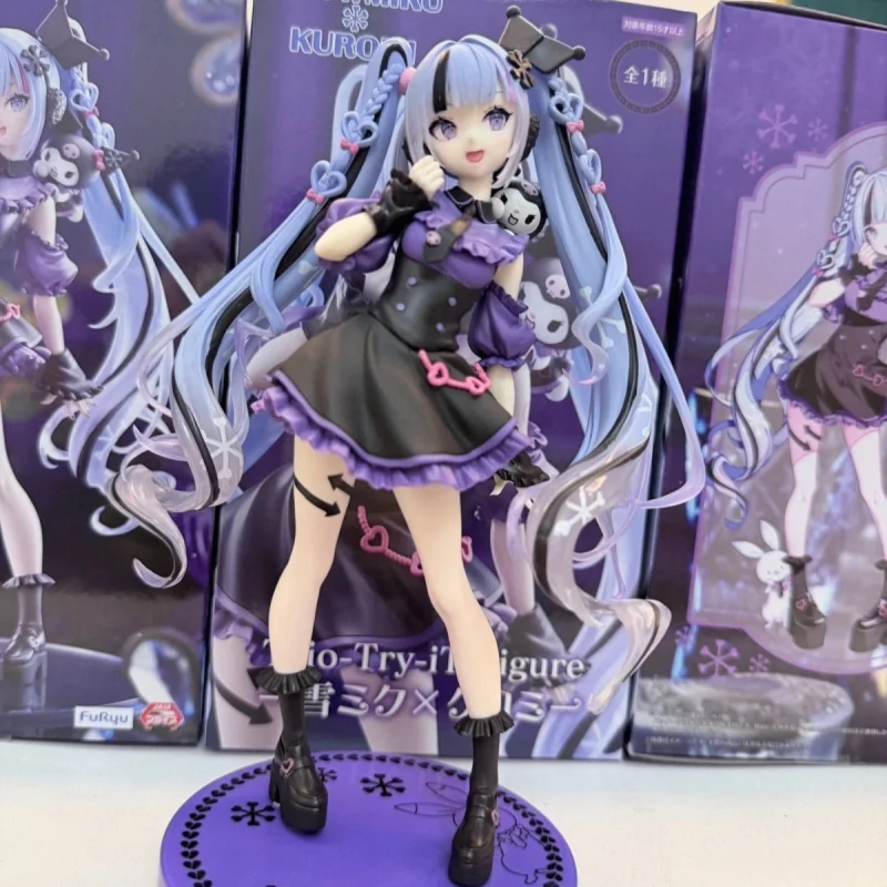 

In Stock Genuine Furyu Hatsune Miku & Kuromi 19cm Action Figure Anime Collectible Model Exquisite Birthday Gift Kawaii Ornament