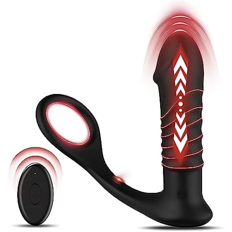 

Thrusting Anal Vibrator Prostate Massager with10 Vibrating Modes Anal Dildos Butt Plug G-spot Vibrator Waterproof Romote Control