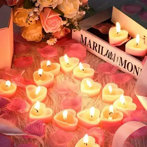 9/18 pezzi candele a forma di cuore candela per aromaterapia per San Valentino confessione compleanno regalo di nozze decorazioni per la tavola per feste a casa