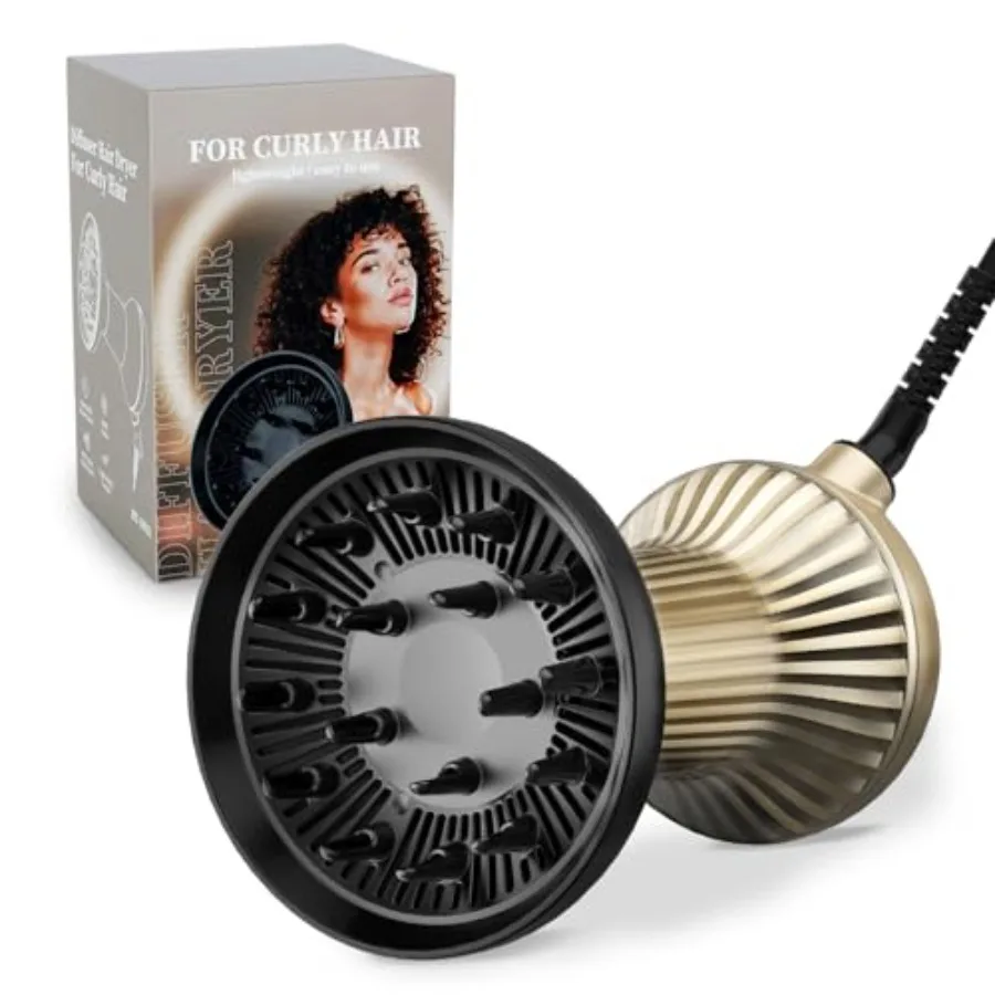 

BAUTIA Diffuser Hair Dryer for Curly Hair, Hair Dryer Diffuser for Blow Dry and Volumizing, Lightweight Curly Hair Diffuser Eas