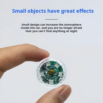 1/2/4/6顆迷你LED警示燈和氣氛燈 - 紐扣電池供電,便攜式,適用於家庭、露營、汽車內飾 8 最佳銷售 帶電池的汽車內裝燈 - №2