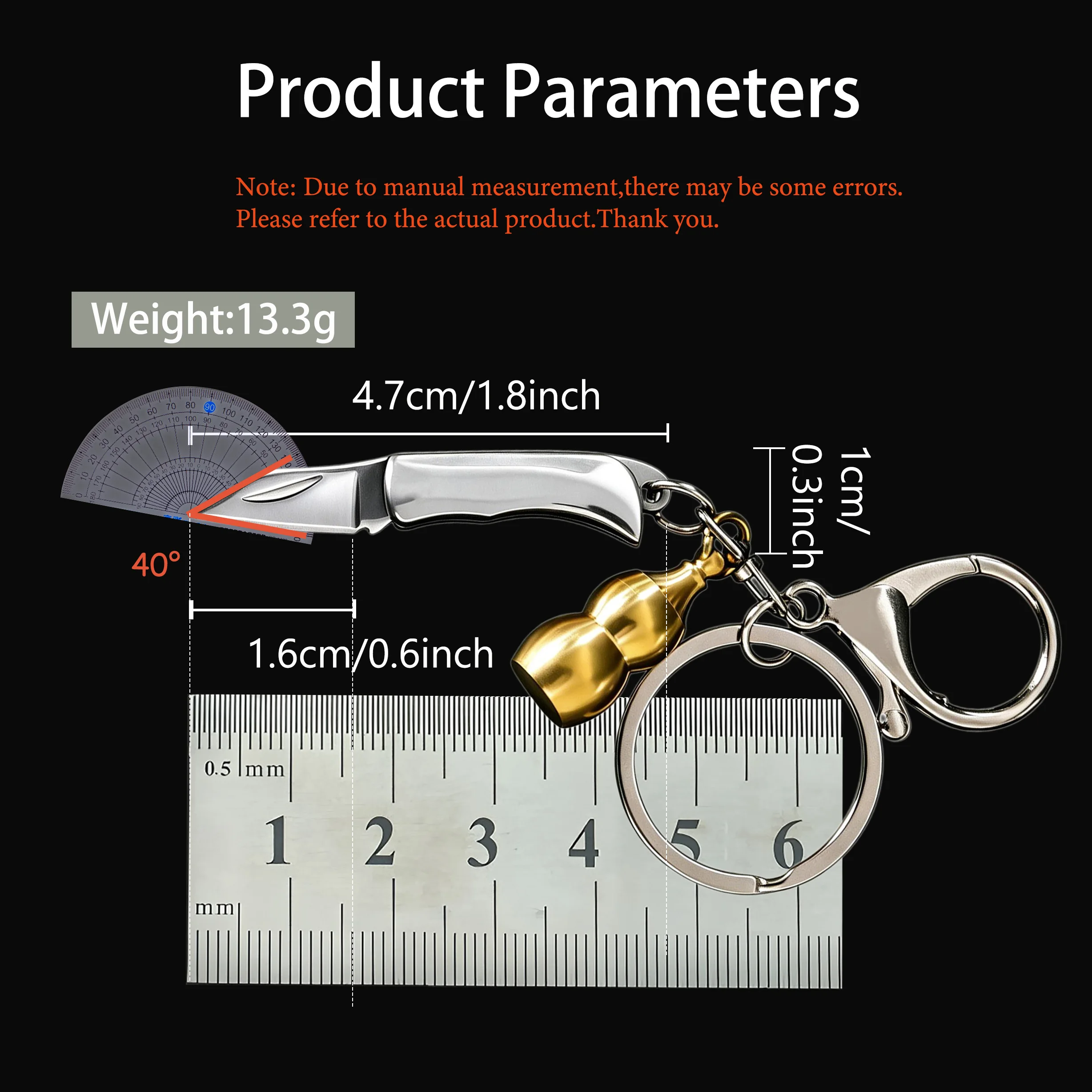 1PC，Mini Folding Knife Multifunctional EDC Utility Tool Portable Keychain Cutting Emergency Unboxing Crafts Lightweight Gadget