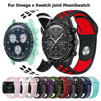 22mm 20mm Silicone Strap For Omega x Swatch joint MoonSwatch Watchband For Zeblaze Btalk 3 Plus Vibe 7 7 Pro Lite/GTR GTS 3 3Pro