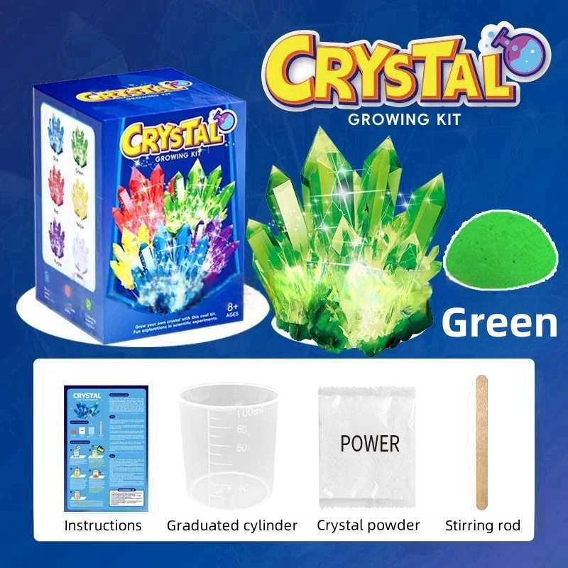 Crystal Growing Model, Science Kit, Een verscheidenheid aan kleuren van kristalselectie, educatief STEM-speelgoed, cadeaus voor jongens en meisjes