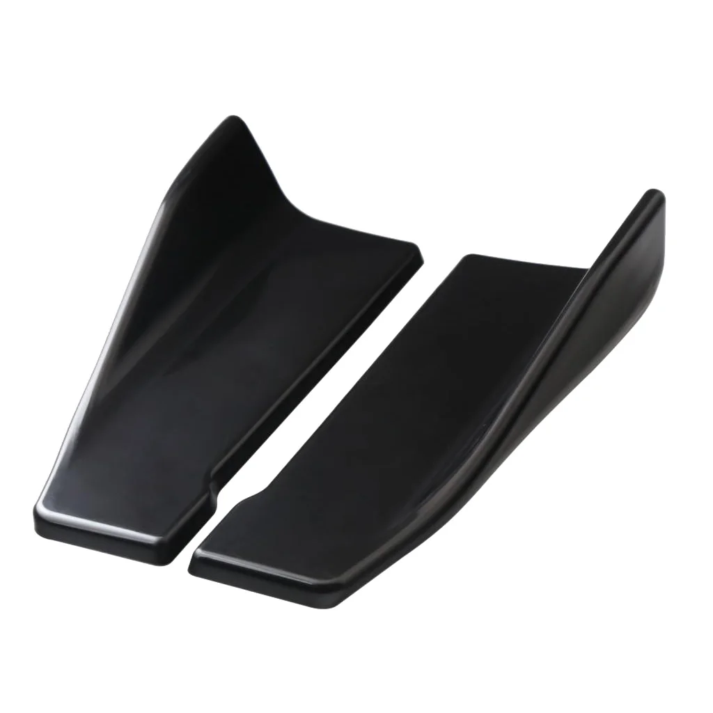 PP Material Rear Bumper Lip Splitter Fins Universal Black Car Diffuser Protector for Sporty Styling