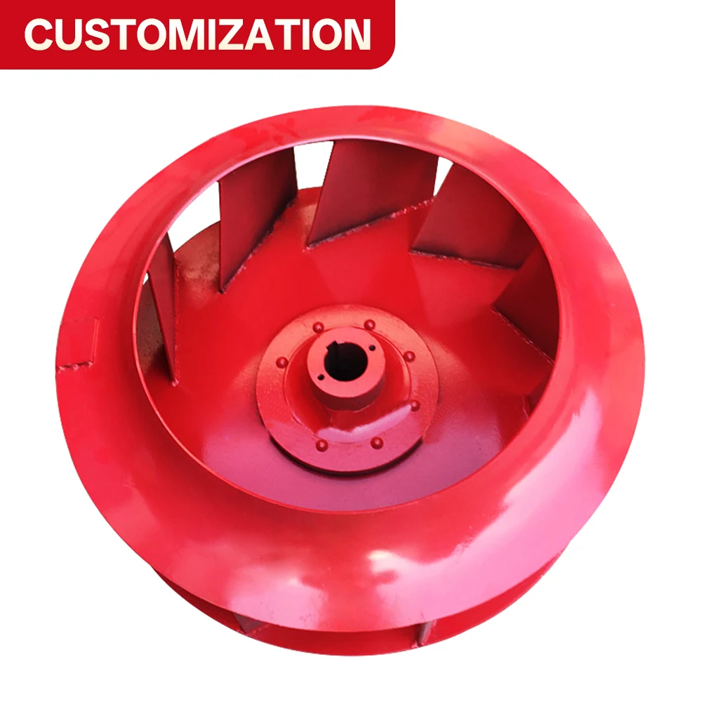 Custom centrifugal fan impeller accessories for carbon steel/stainless steel industrial ventilation and dust removal.