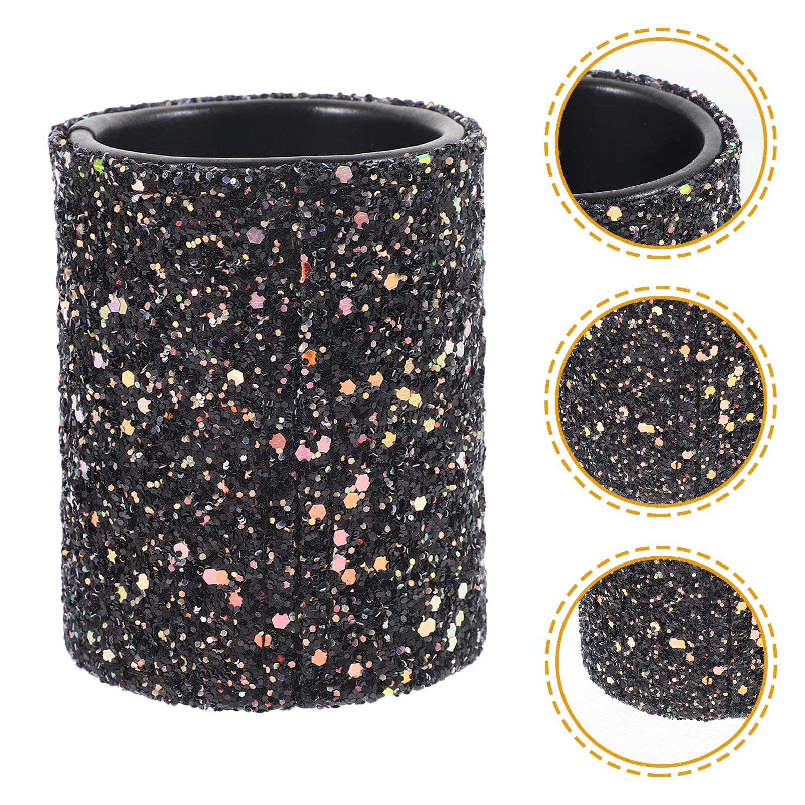 Glitter portátil maquiagem escova titular de armazenamento pequeno compacto maquiagem ferramenta organizador caso para penteadeira vaidade uso