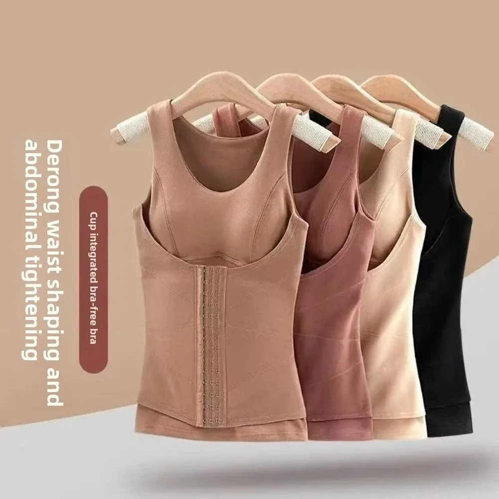 

Slimming Thermal Shapewear Camisole Shaping Waistband with Padded Cups Thermal Underwear Belly Contracting Sleeveless