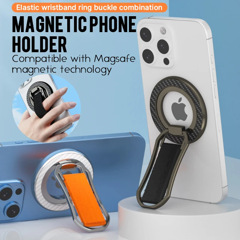 

Магнитный кольцевой держатель для сотового телефона, совместимый с iPhone 12, 13, 14, 15, 16, серии MagSafe, съемная подставка для сотового телефона для Samsung